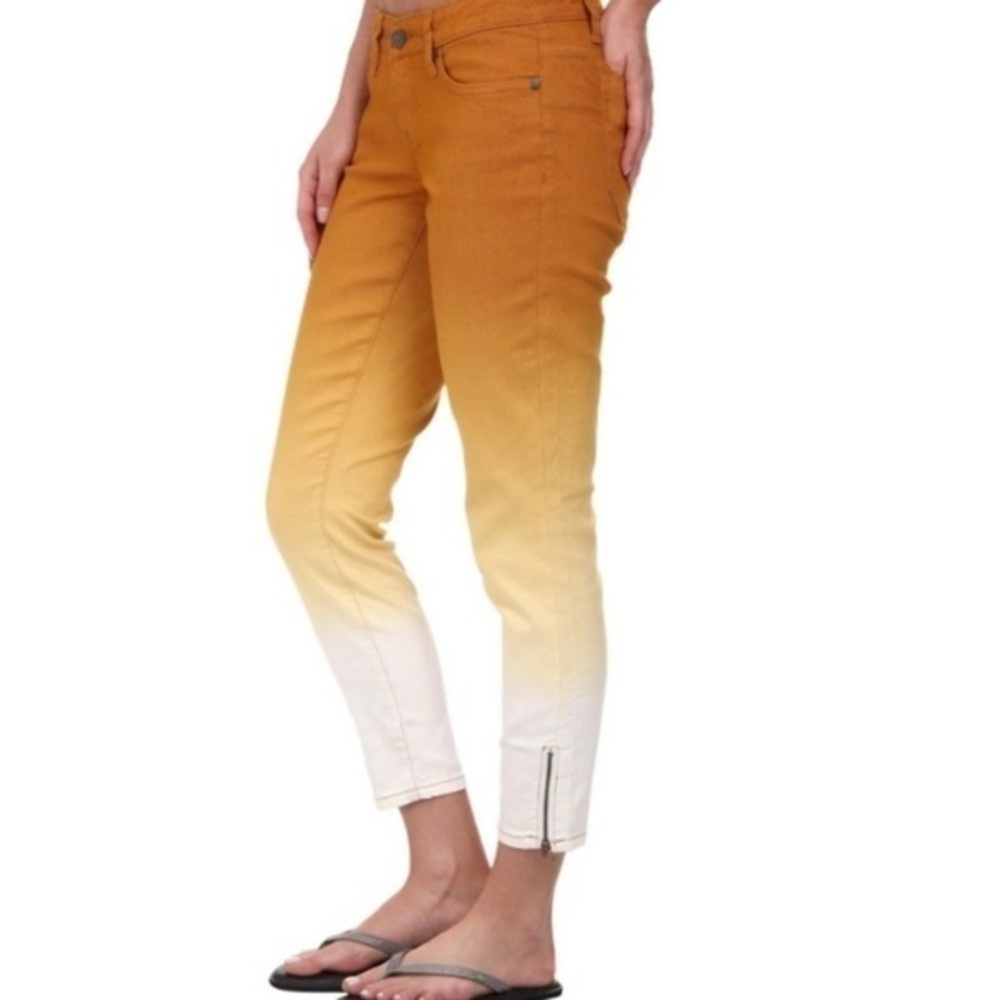 Prana size 0/25 Jett Ombre Dip Dye Skinny‎ Crop Capri Jeans